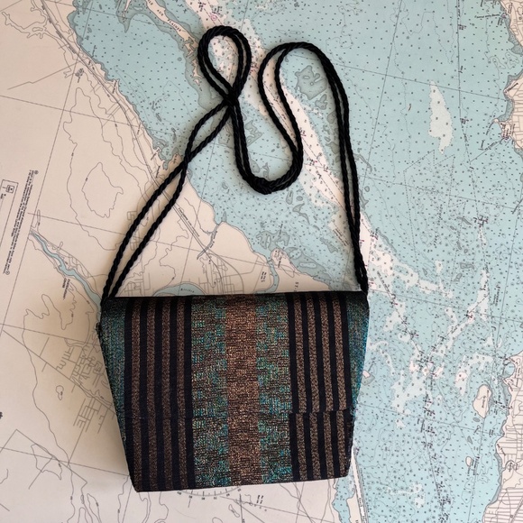 Vintage Cora Jacobs Black and Copper Purse - Picture 3 of 8